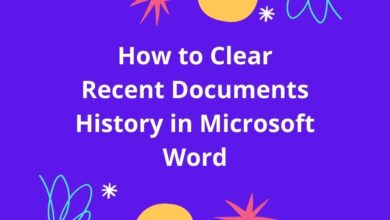 how to clear recent documents history in microsoft word
