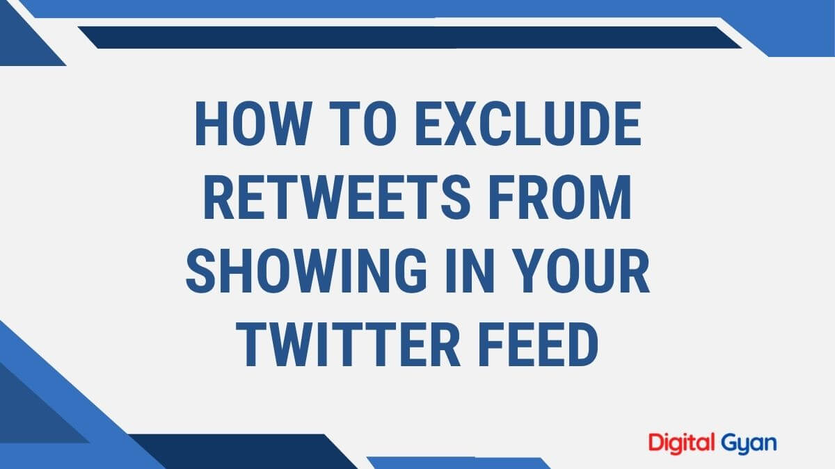 exclude retweets from twitter feed