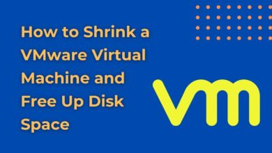 how to shrink a vmware virtual machine and free up disk space