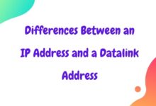 differences between an ip address and a datalink address