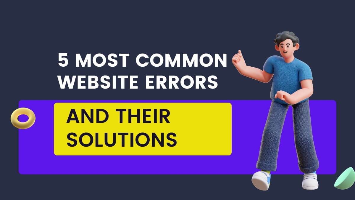 most common website errors