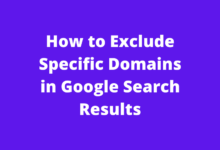 how to exclude specific domains in google search results