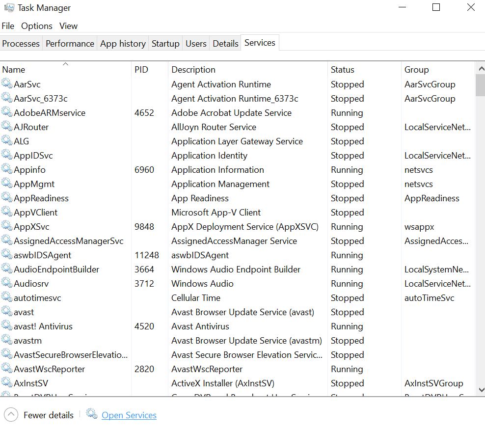 services ui process