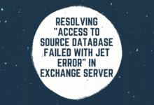 resolving access to source database failed with jet error in exchange server