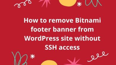 how to remove bitnami footer banner from wordpress site without ssh access