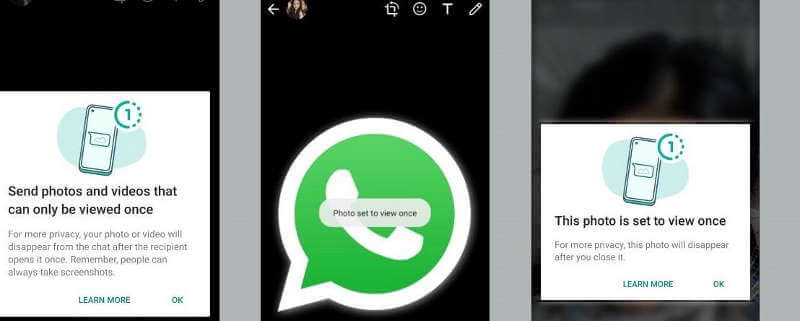 how to enable disappearing photo feature in whatsapp