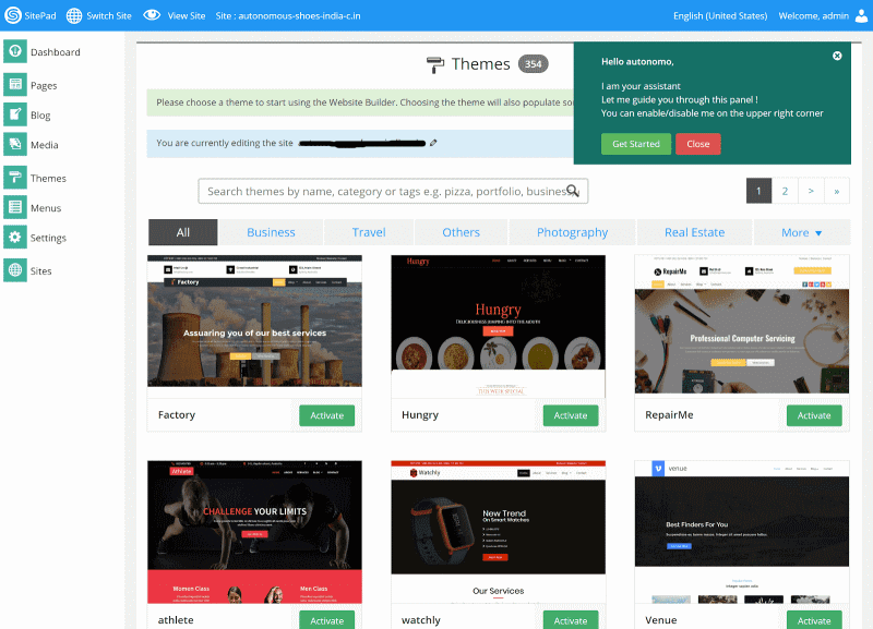 hostingraja site builder