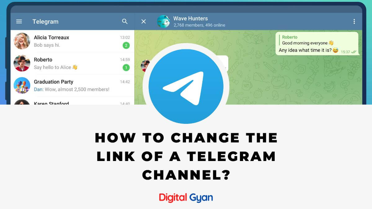 how to change my telegram channel link