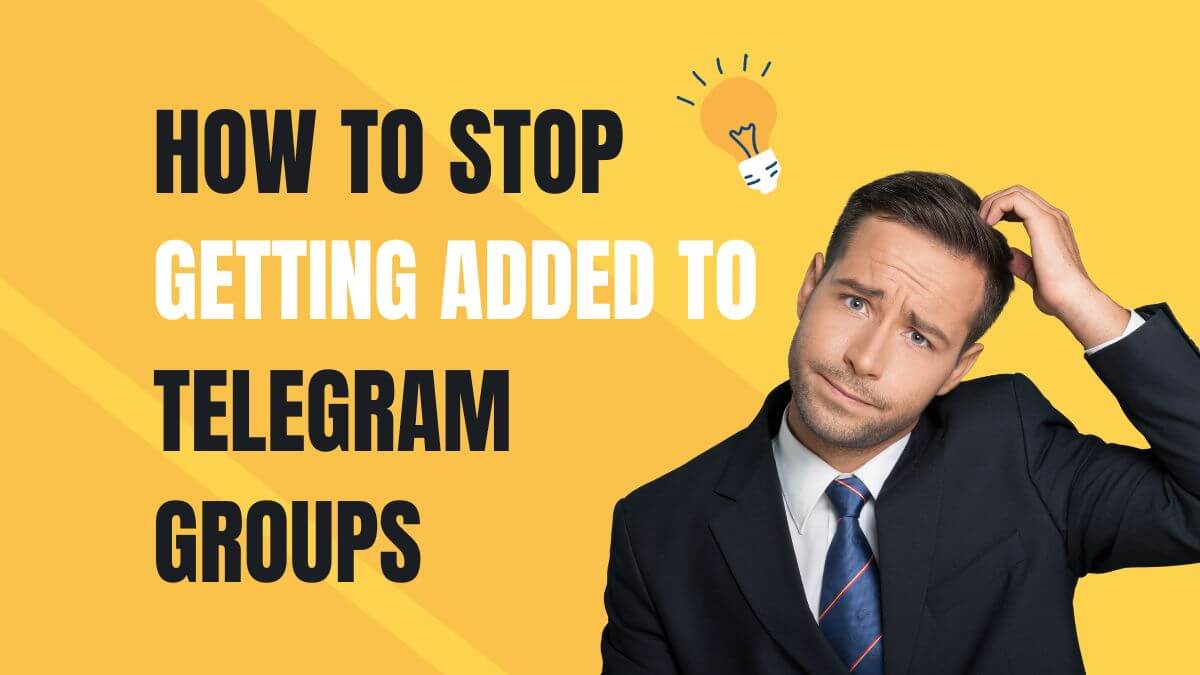 stop getting added to telegram groups
