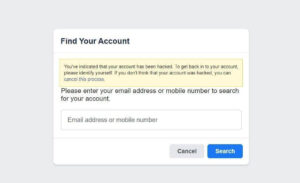 find your account