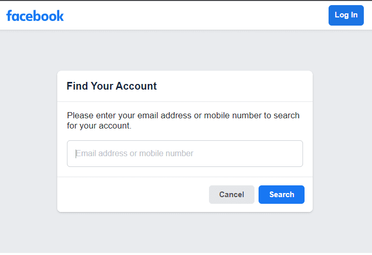 recover facebook account