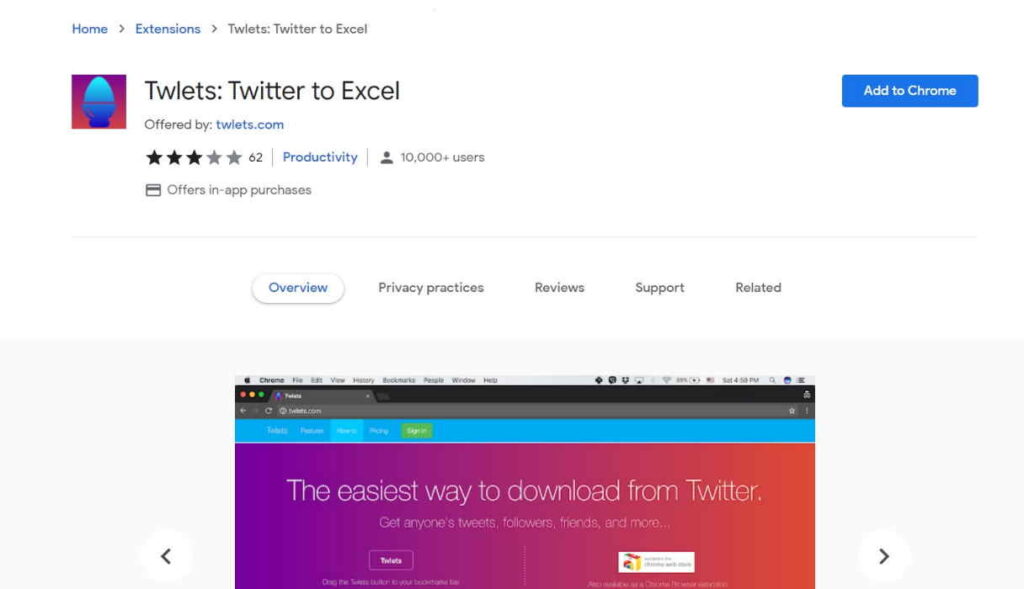 twelets - export twitter followers in excel