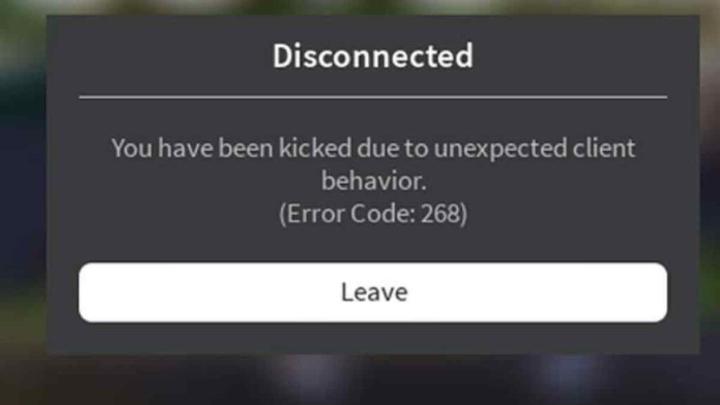 error code 268 roblox