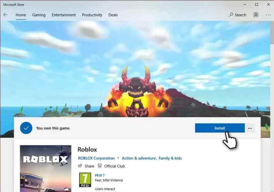 microsoft store - fix error code 268 roblox