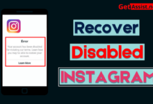 recover disabled instagram account