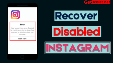 recover disabled instagram account