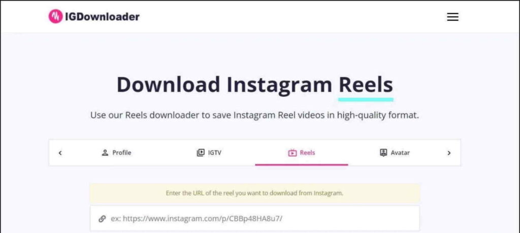 igdownloader - download instagram reels video in gallery