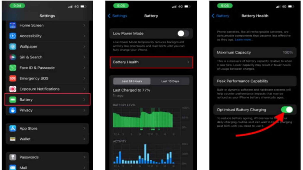 turn off optimize charging - fix iphone not charging above 80