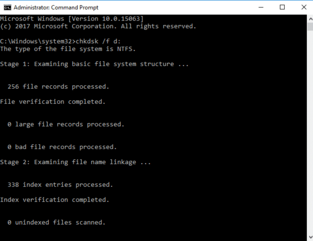 chkdsk - fix data error cyclic redundancy