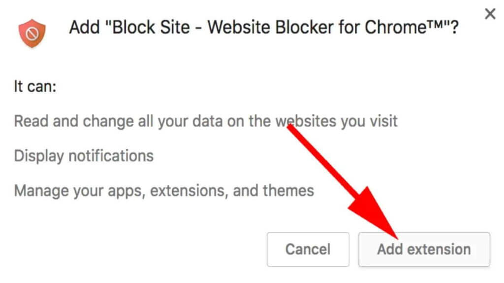 extension - block any website on chrome