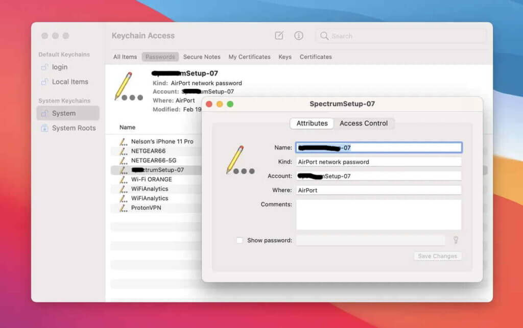on macos - how to find wifi password