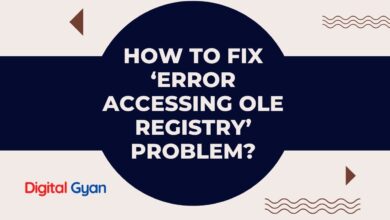 error accessing ole registry