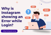 instagram showing error while login
