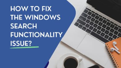 how to fix the windows search functionality issue?