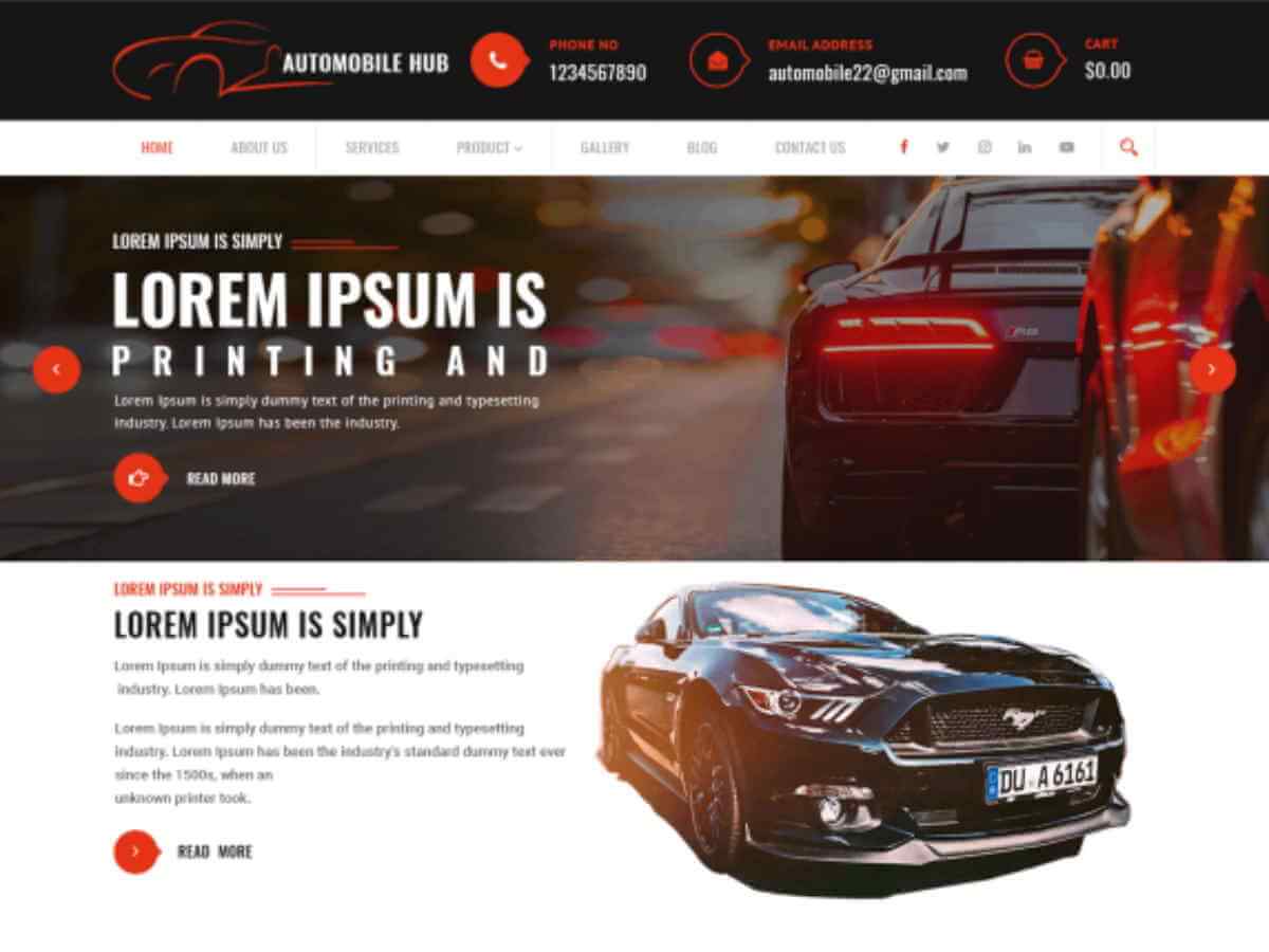 automobile hub wordpress theme