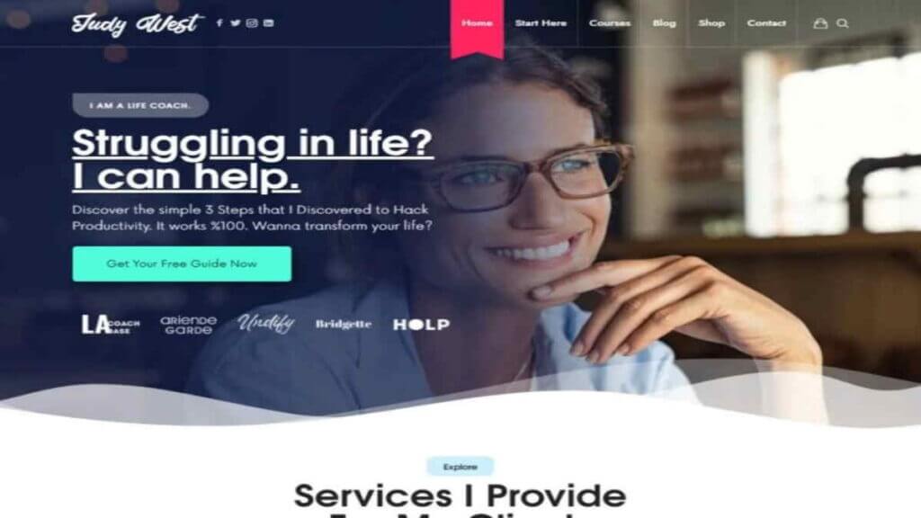 life coach comes at fifth in free wordpress themes for doctors
