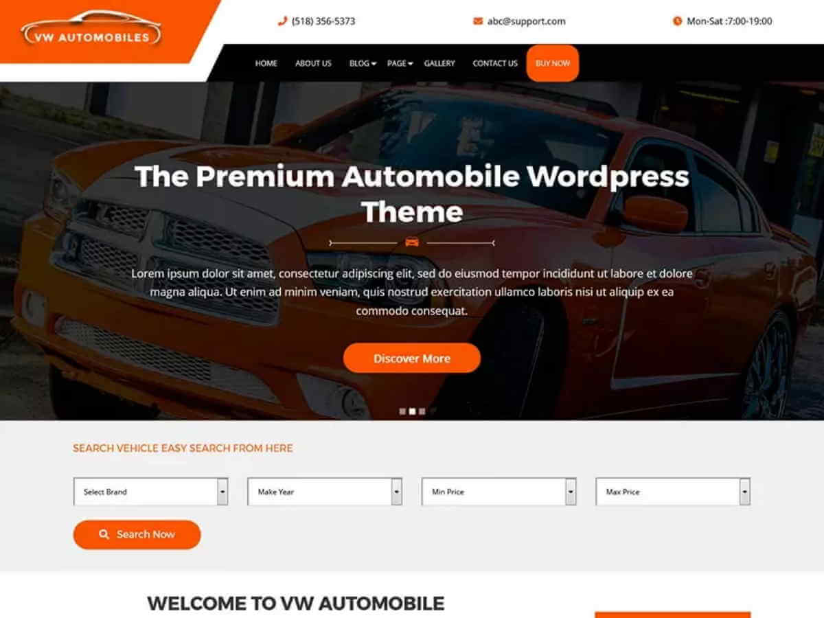 vw automobile lite wordpress theme