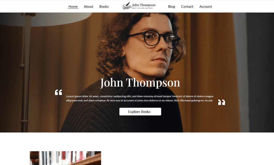 book author theme