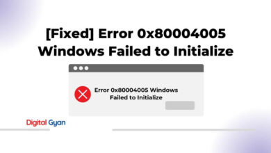 windows failed to initialize