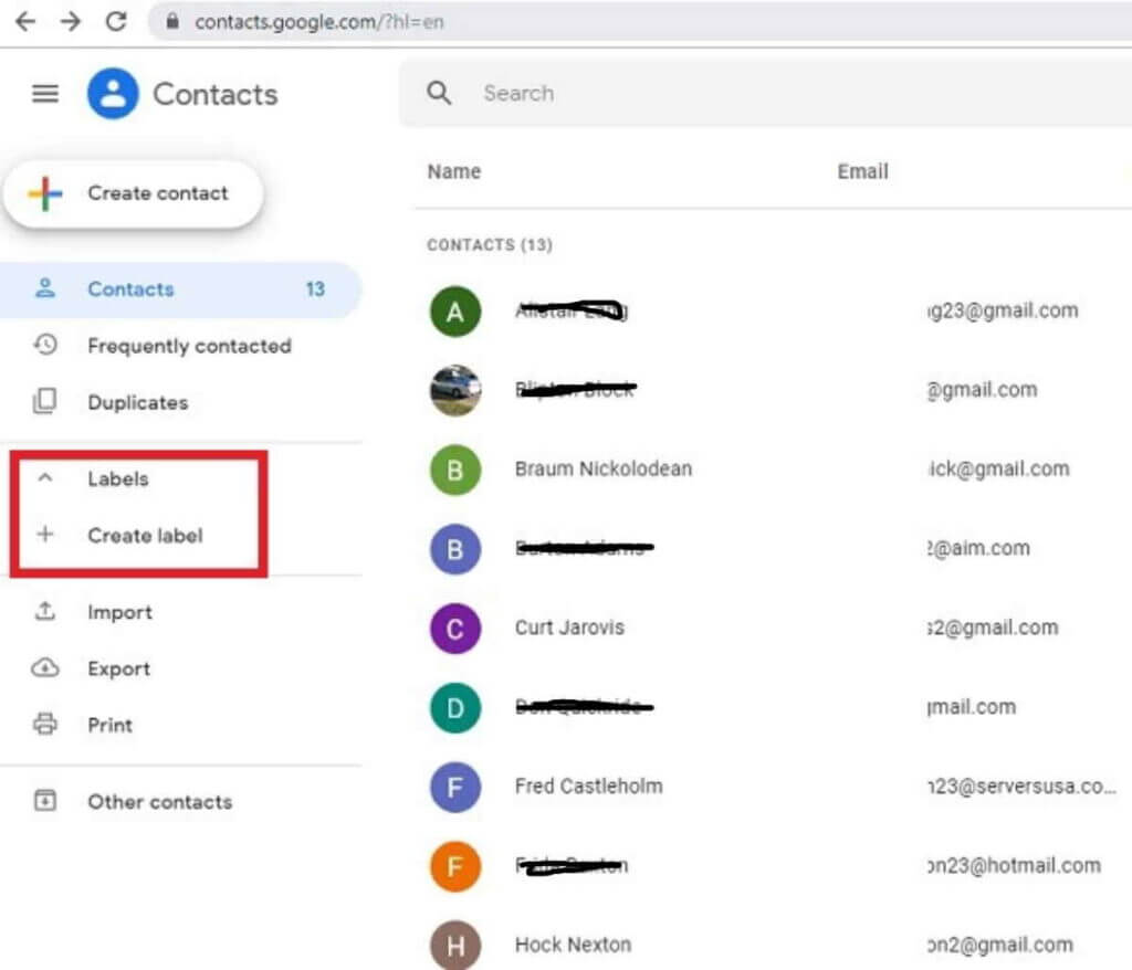 create a group in gmail