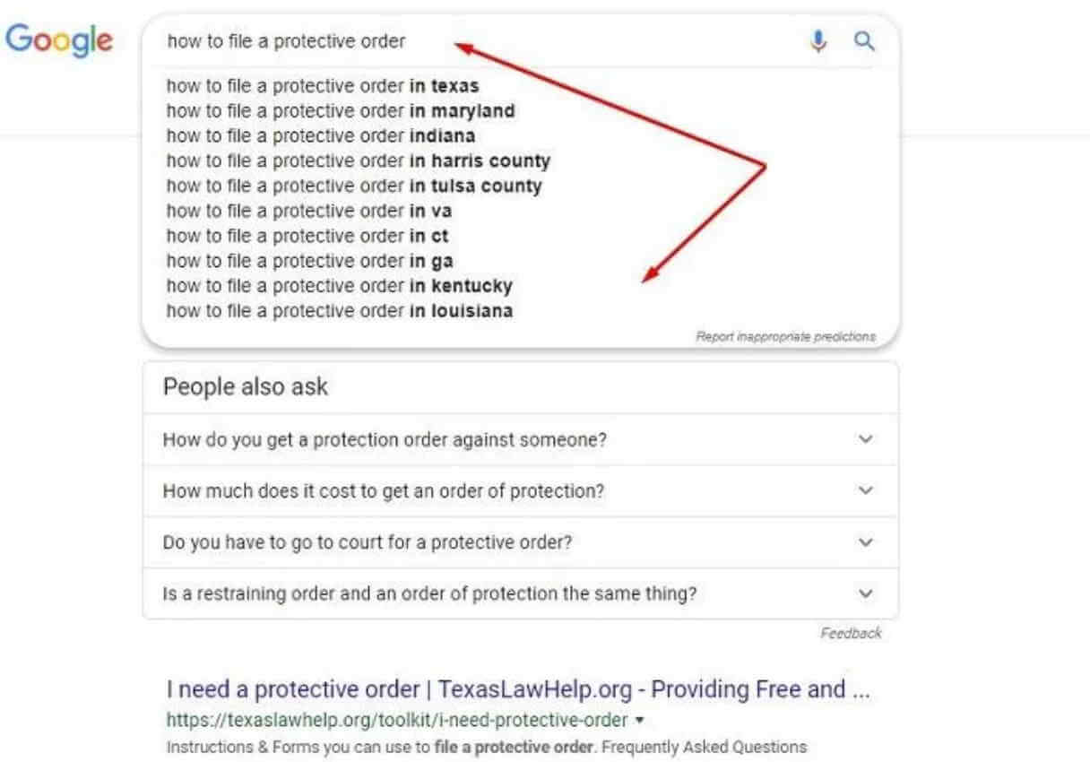 zero search volume keyword example