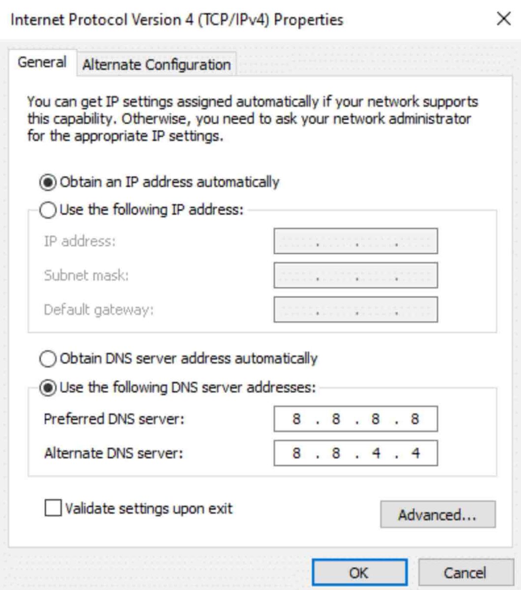 change dns