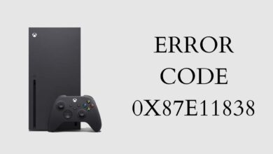 fix 0x87e11838 xbox error code