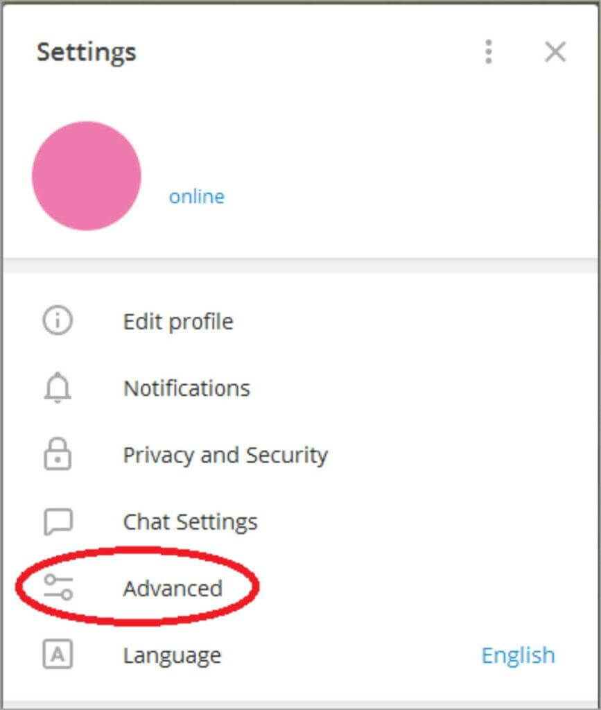 click on advance setting