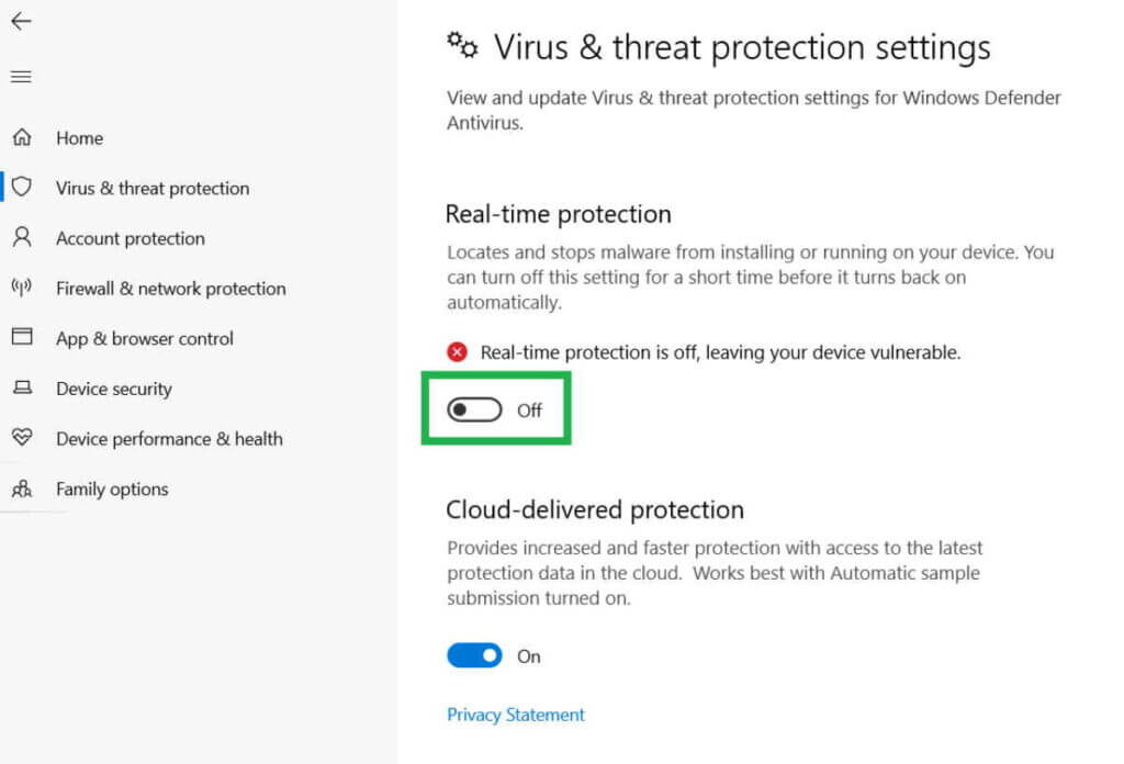 try disabling antivirus to fix