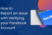 report an issue with verifying your facebook account