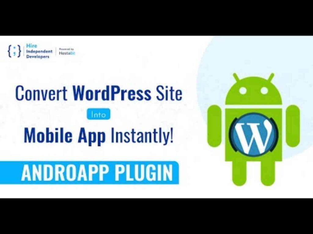use androapp to convert website into app