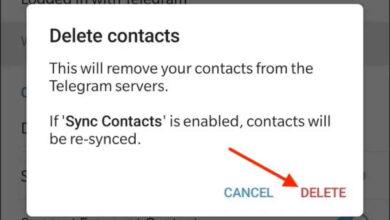 delete sync contacts on telegram