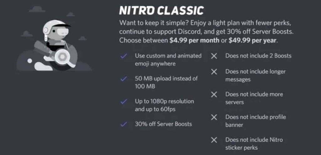 discord nitro vs discord classic
