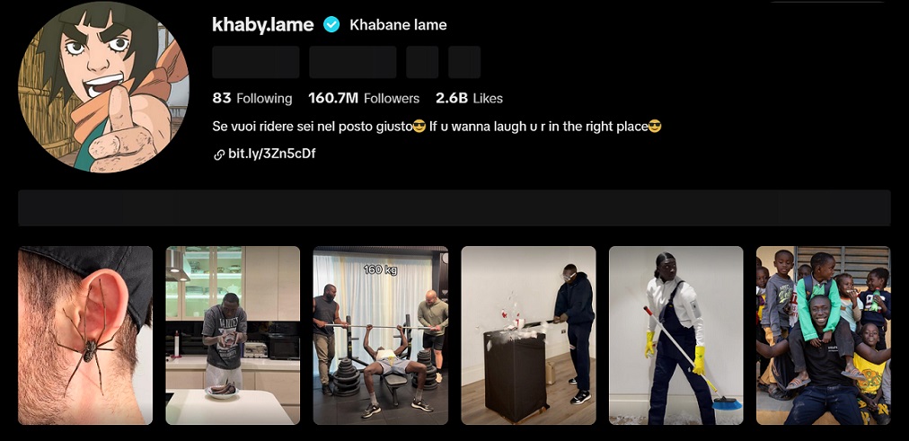 khabane lame tiktok profile