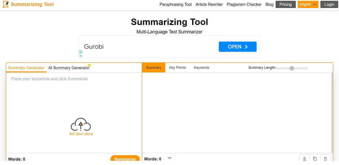 summarizing tool