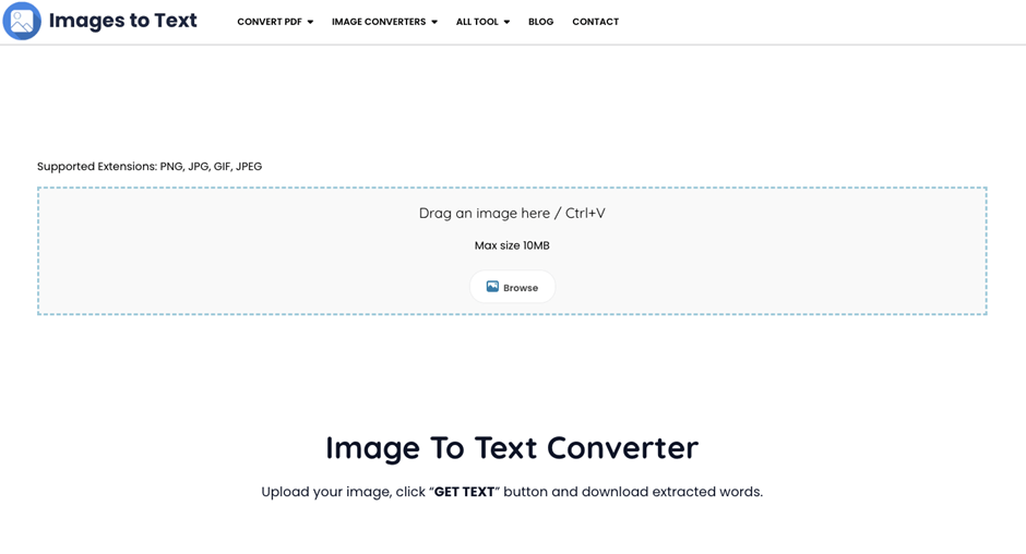 imagestotext.io: a free and easy-to-use image-to-text converter